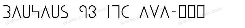Bauhaus 93 ITC Ava字体转换